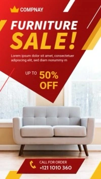 New Furniture Sale Banner Ad Instagram-Story template