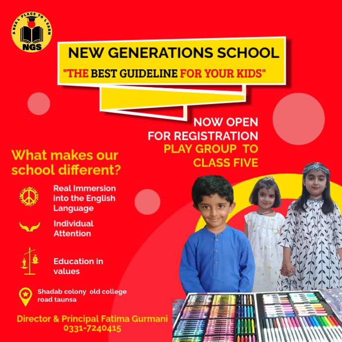 NEW GENERATIONS SCHOOL TAUNSA (2) Logotyp template