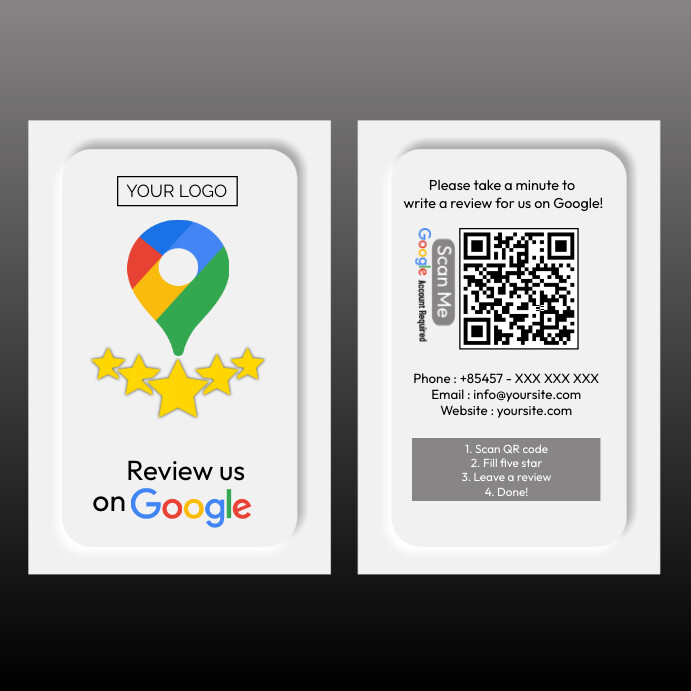 New Google Review Scan Code Template | PosterMyWall