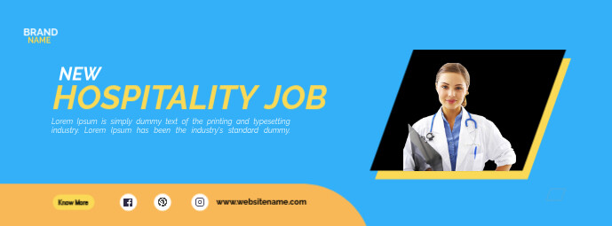 New Hospitality JOB facebook cover template