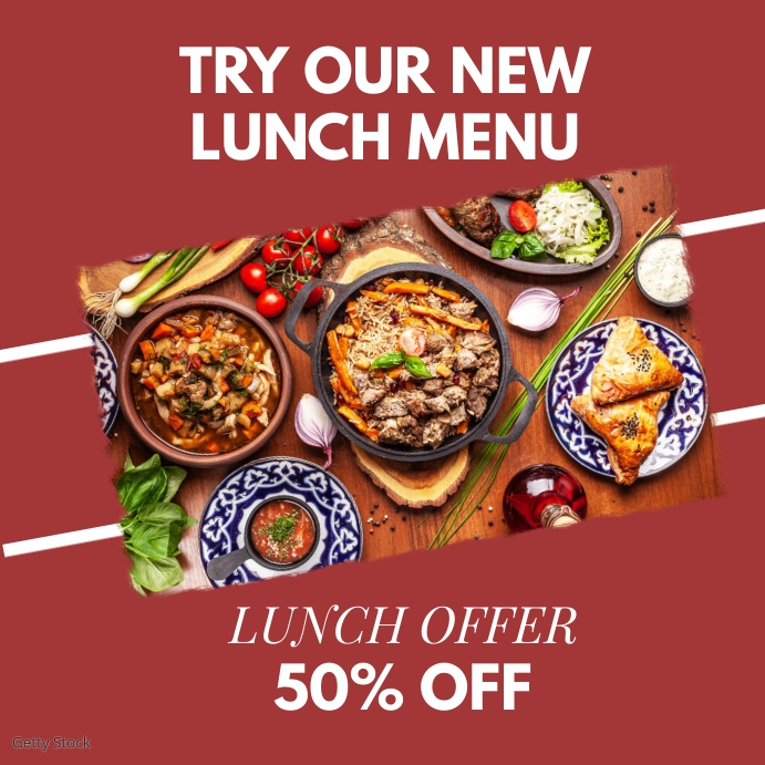 New Lunch Menu Offer Template | PosterMyWall
