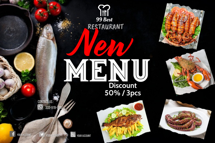 New Menu Alert Copy of NEW MENU OF RESTAURANT | PosterMyWall