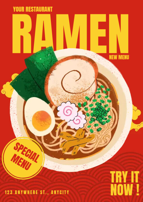 New Menu Ramen A4 template