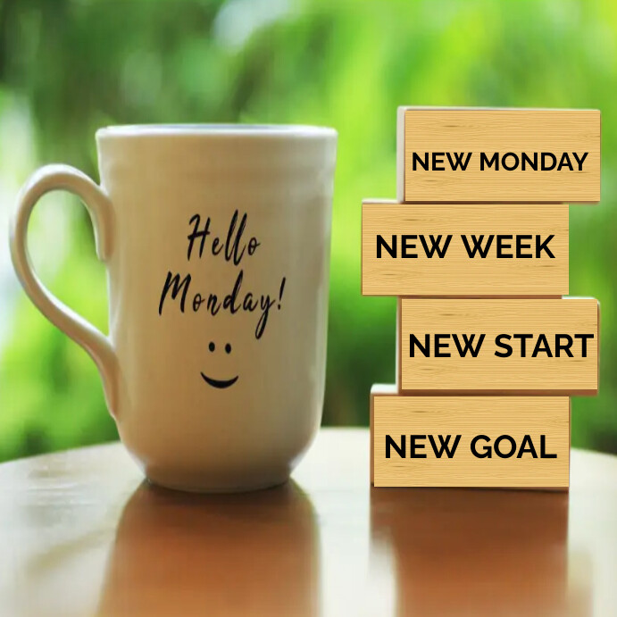 New month, new week Instagram-opslag template