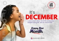 new month (2) Postcard template