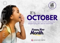 new month (1) Postcard template