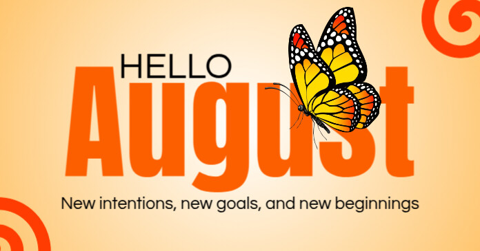 August Facebook Shared Image template