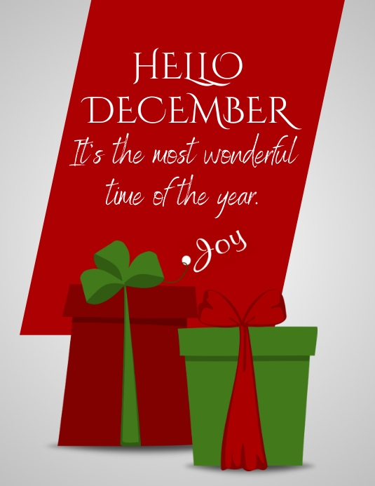 New Month December Flyer (US Letter) template