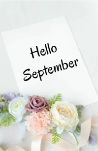 New month design flyer template Half Page Wide