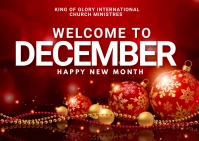 New month Postcard template