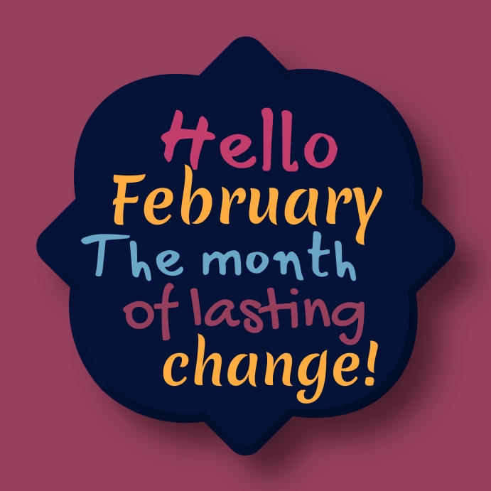 New Month February Instagram Post template