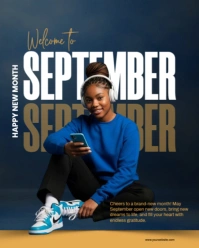 New Month Greetings Flyer Design Instagram Portrait template