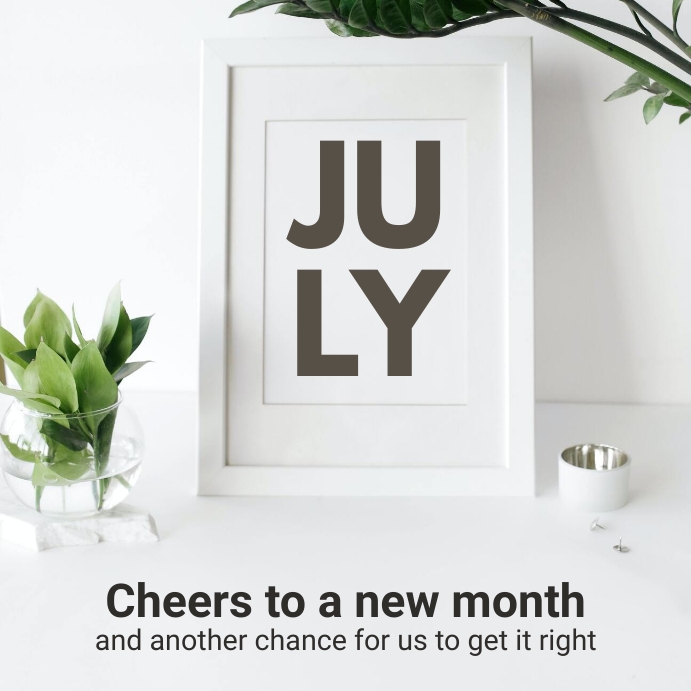new month july Instagram Post template
