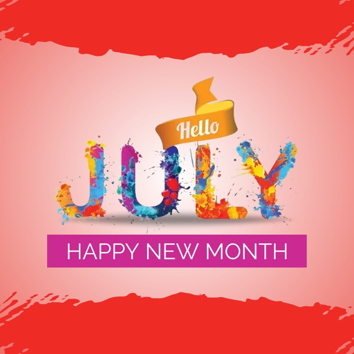New Month July Instagram na Post template
