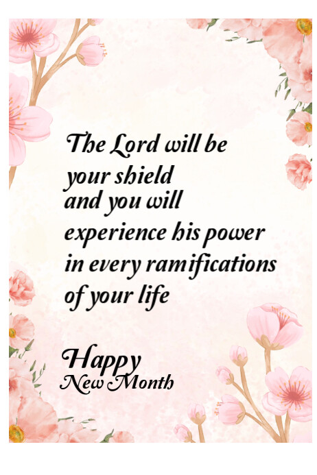 New month message Poster template
