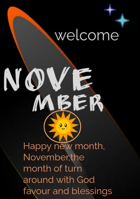 New month/November A4 template