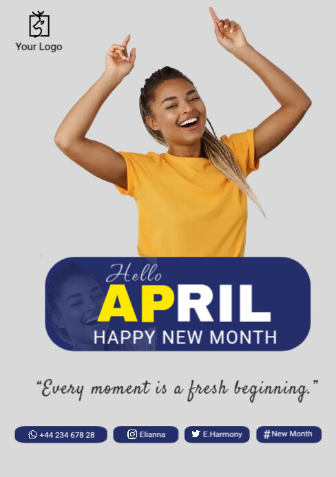 Plantilla de NEW MONTH POSTER TEMPLATE | PosterMyWall