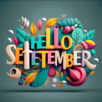 Hello September design Template | PosterMyWall