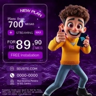 New Plan Wifi Streaming Gaming Kvadrat (1:1) template