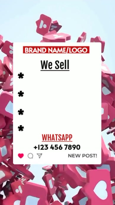 New Post! Check Out What We Sell Instagram Story template