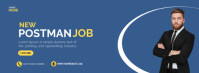 New Post Man Job facebook cover template