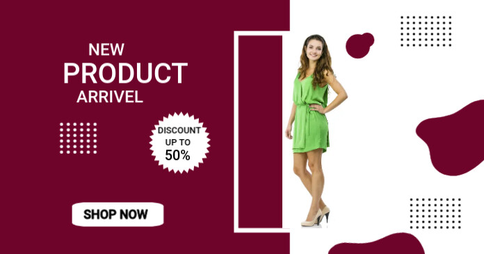 New product arrivel Facebook Gedeelde Prent template