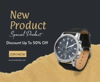 New products sale templates Rectangle moyen