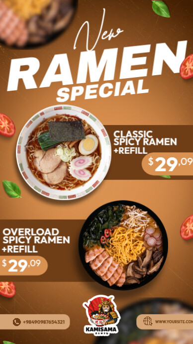 New Ramen Special Instagram Story template