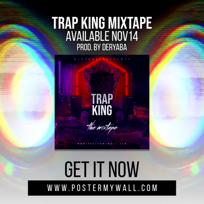 New Release Mixtape Music Promo Video Banner Quadrat (1:1) template