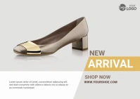 New shoe Arrival Ad Kartu Pos template