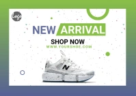 New shoe arrival postcard template