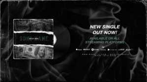 Black New Single Release Promotion Facebook-covervideo Template