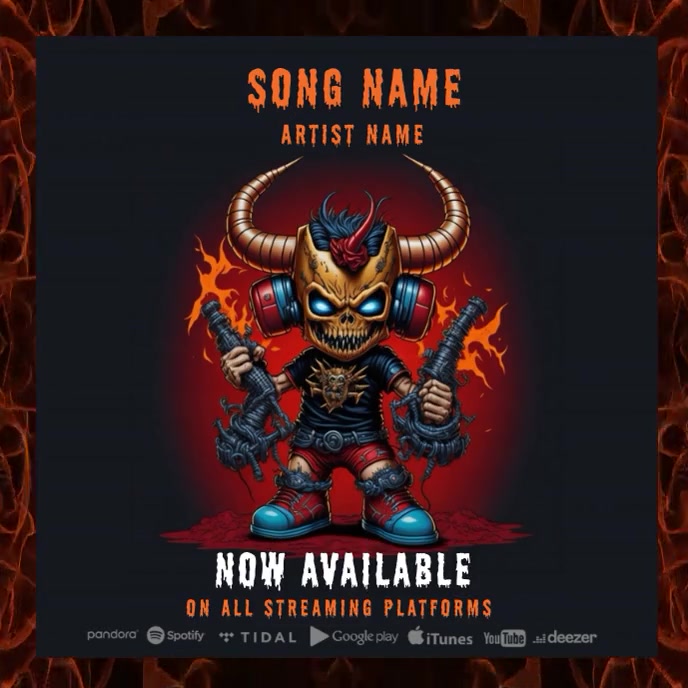 NEW SINGLE DEVIL 1 MOTION Album Cover template
