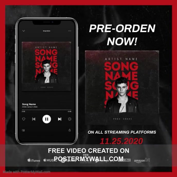 NEW SINGLE RELEASE NEW ALBUM RELEASE PREORDER Template PosterMyWall