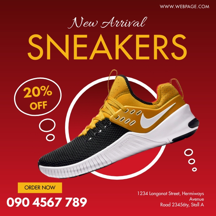 NEW SNEAKERS FLYER Instagram-opslag template