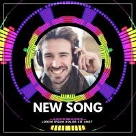 New Song Advertising album video template Instagram-bericht