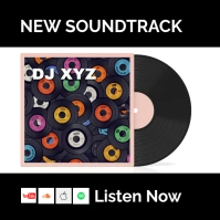 New Soundtrack New Album Music DJ Listen now Instagram-Beitrag template