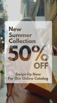 New Summer Collection sale instagram story Instagram-verhaal template
