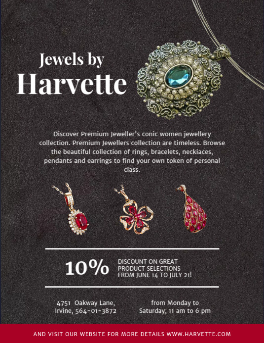 New Traditional Jewelry Collection Flyer Template PosterMyWall