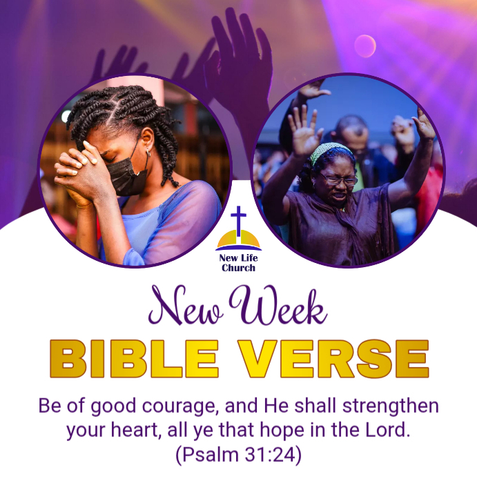 New Week Scripture New week bible verse template | PosterMyWall