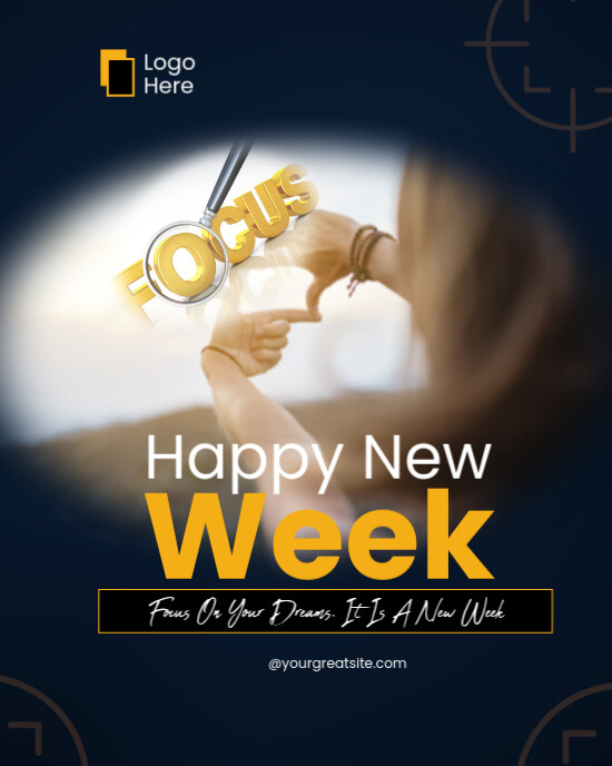 New Week Design Instagram Portrait template