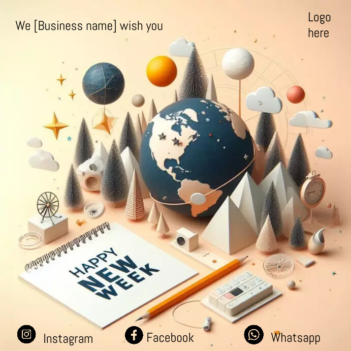 English Week Background Design Plantilla de New week | PosterMyWall