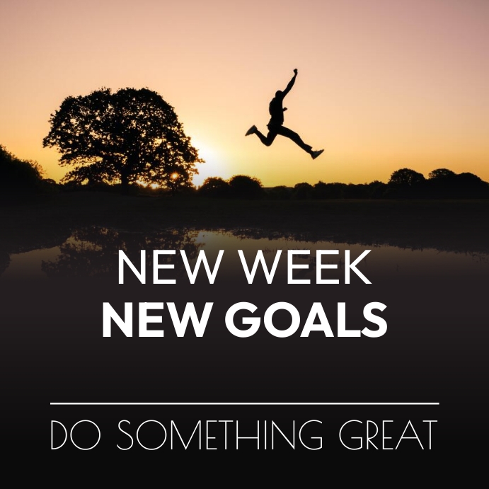 New week goals inspiration flyer Instagram Post template