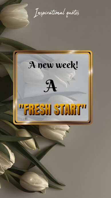 New Week Script Plantilla de New week inspirational quote | PosterMyWall