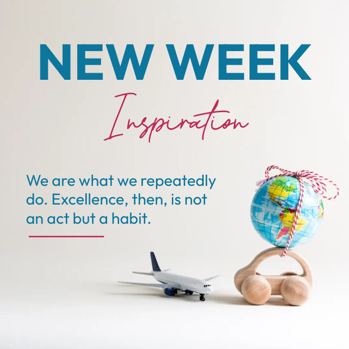 Fresh Week Inspier New week inspirational quote Template | PosterMyWall