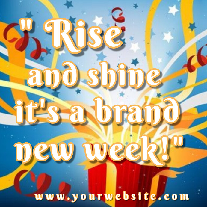 Fresh Week Inspier New Week Inspirational quote Template | PosterMyWall