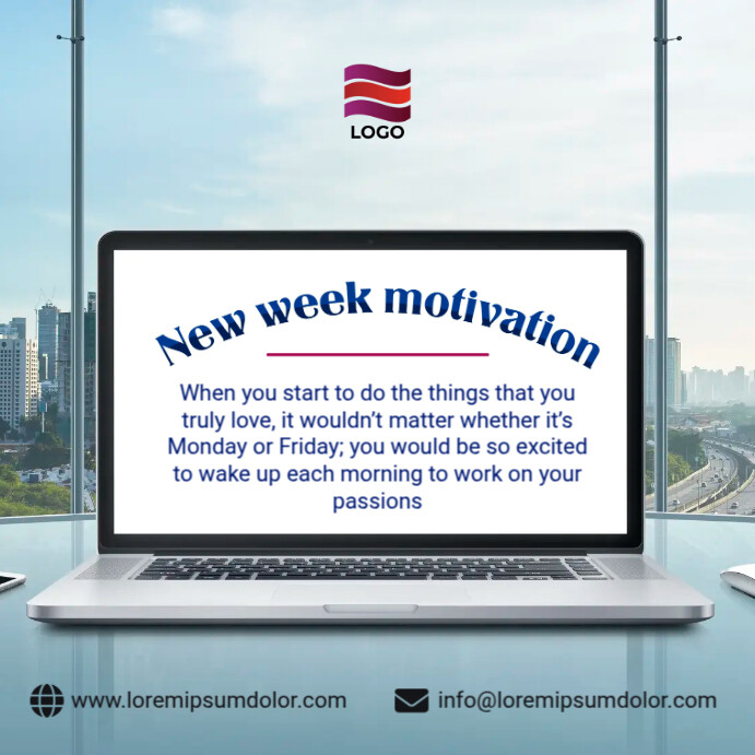 New week motivation flyer for business work Template | PosterMyWall