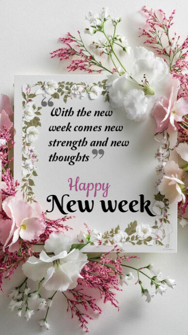 New Week Proverb New week motivational quote Template | PosterMyWall