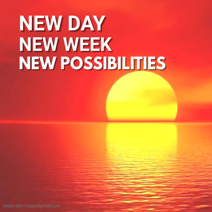 New Week New Lessons New week quotes Template | PosterMyWall