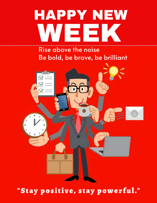 Excellent Week New Week Template for Greetings and Wishes | PosterMyWall